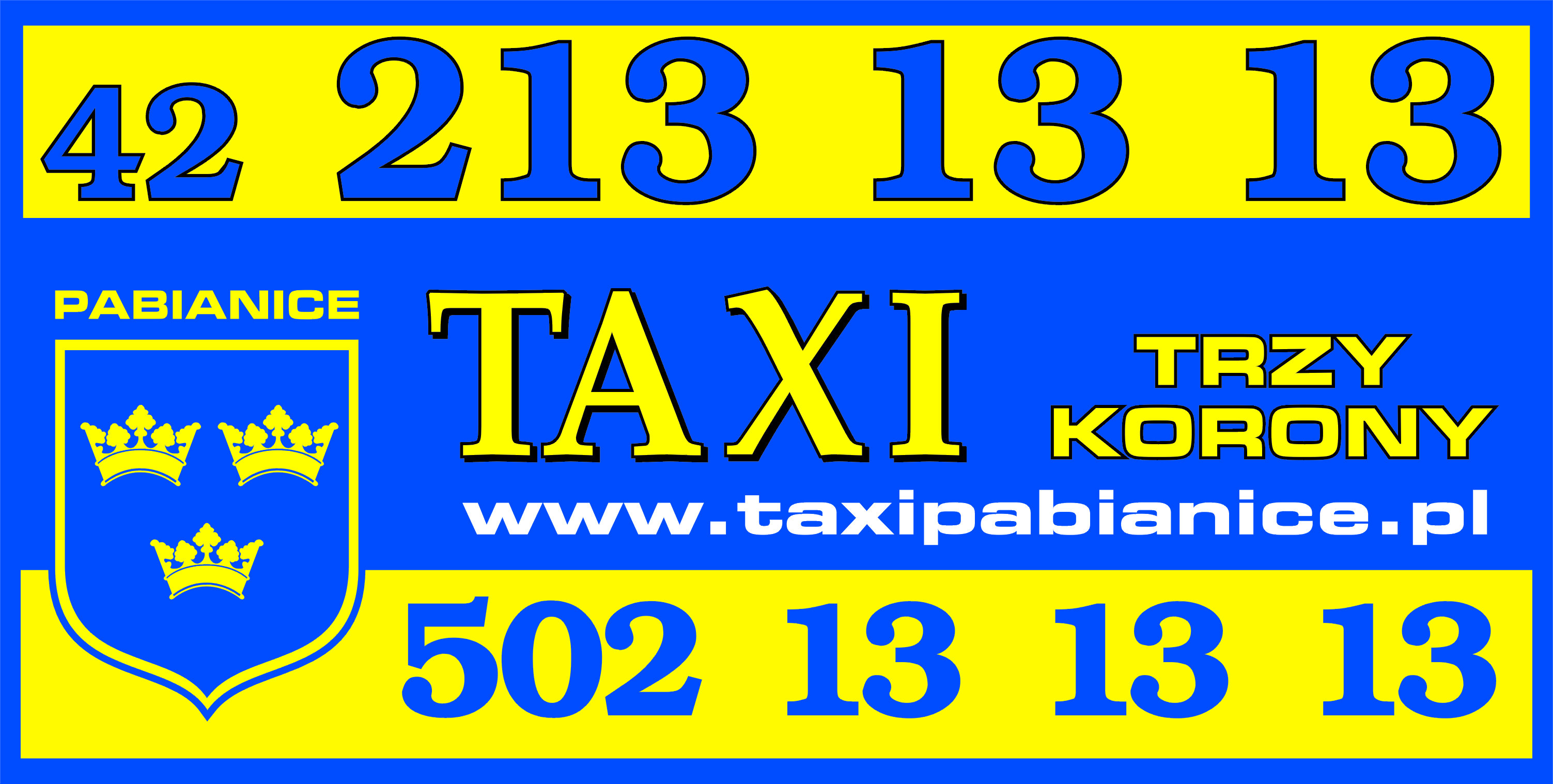 logo Pabianickiego Stowarzyszenia Taksówkarzy Trzy korony