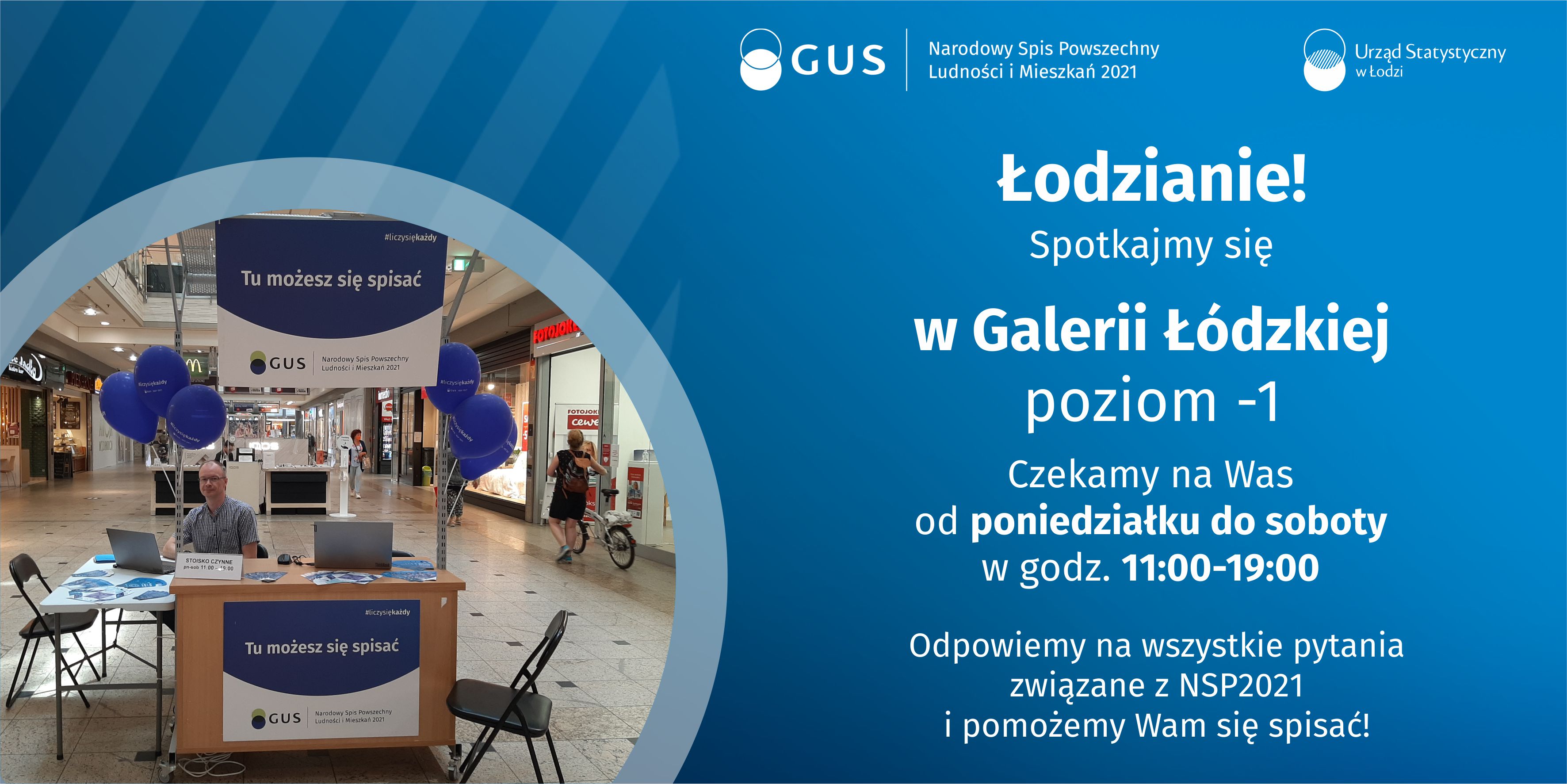 Łodzianie! Spotkajmy się w Galerii Łódzkiej poziom -1, Czekamy na Was od poniedziałku do soboty w godz. 11:00-19:00