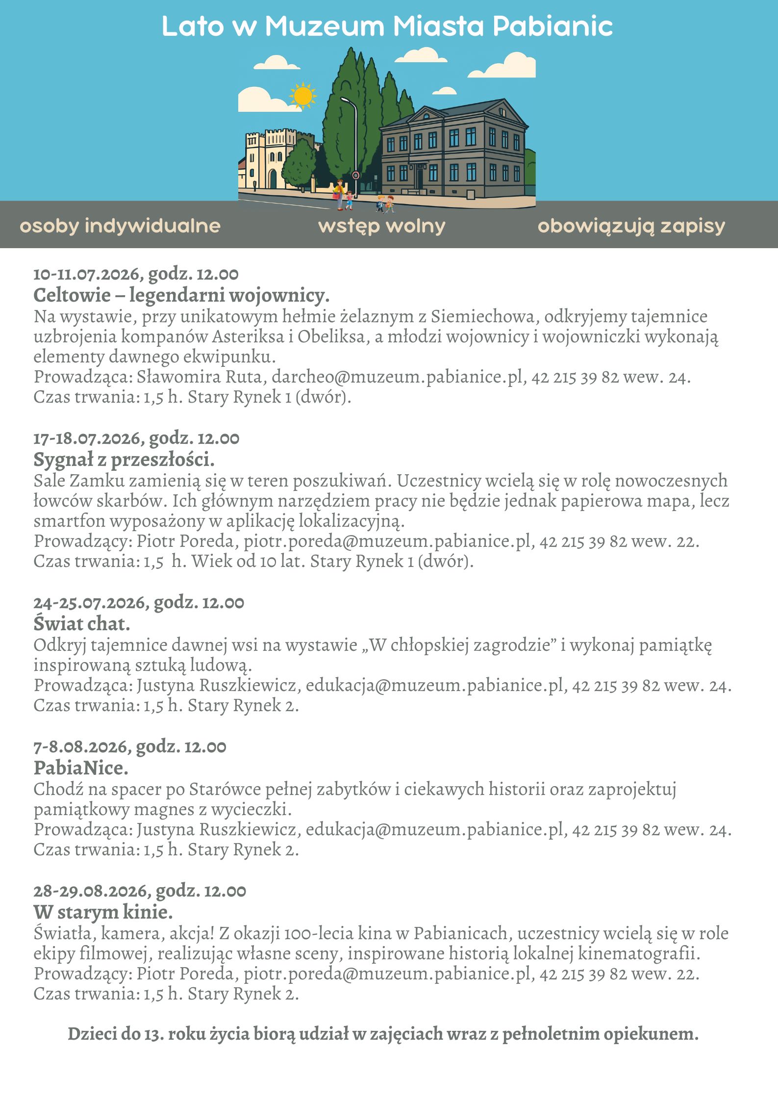 plakat informacyjny treść poniżej