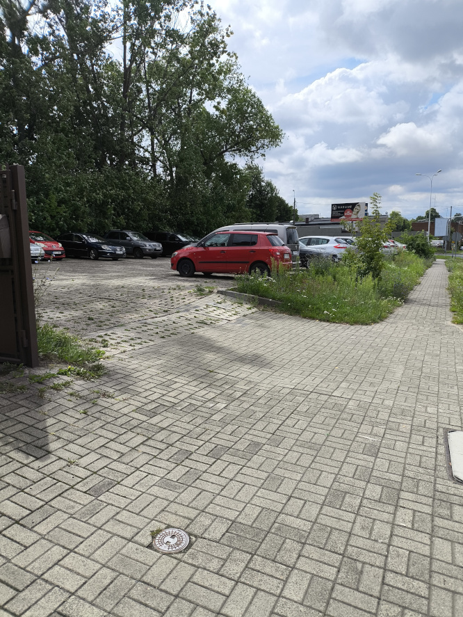 teren utwardzony płytami betonowymi
