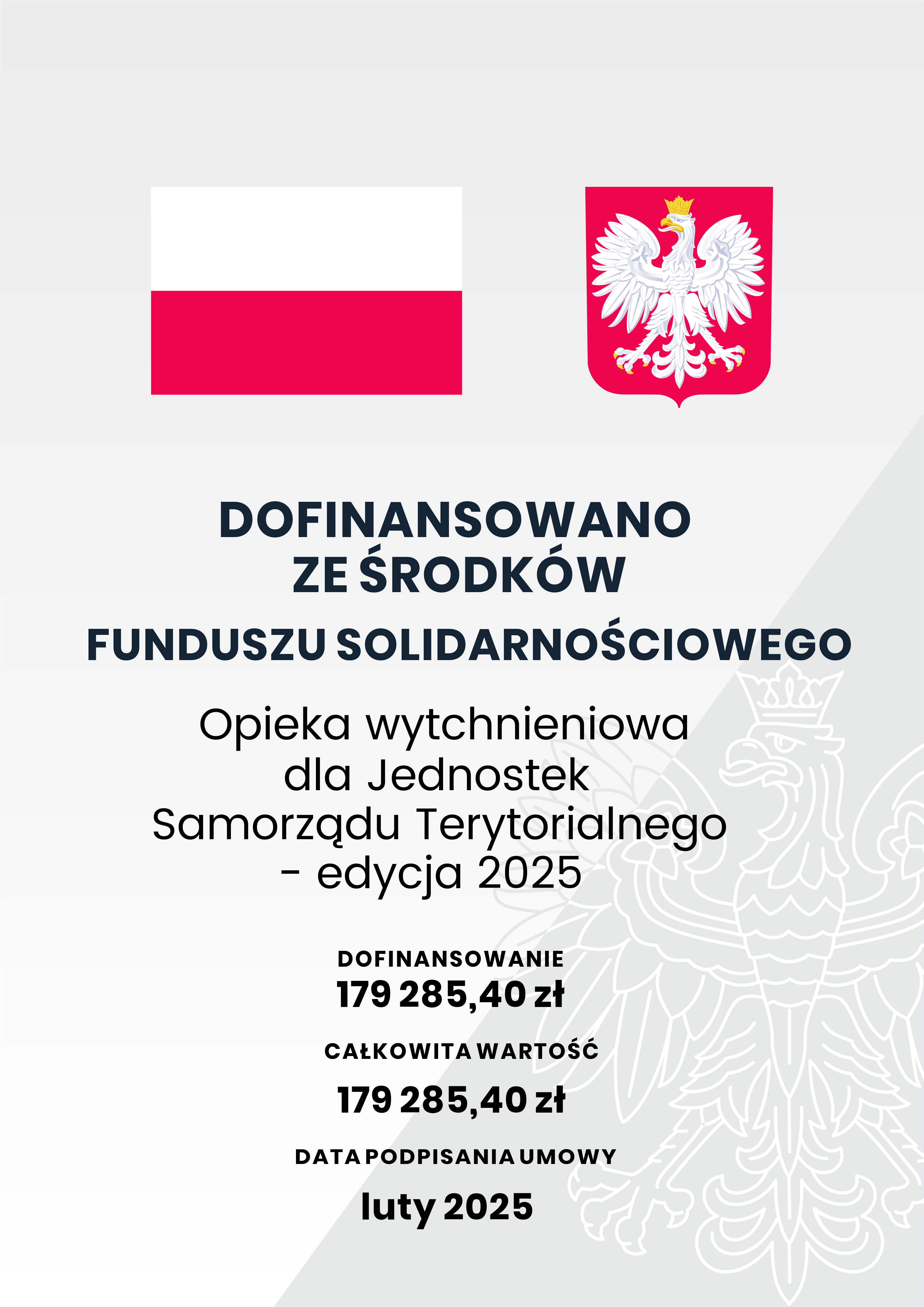 Plakat informacyjny - treść powyżej
