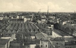 Widok na zakłady Kindlera (po II wojnie św. PZPB) i miasto od strony ul. Bagatela